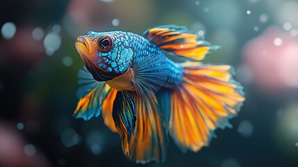 Fototapeta premium Vibrant fish in bokeh