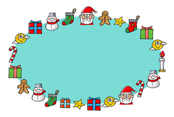 クリスマス コピースペース(ブルー)