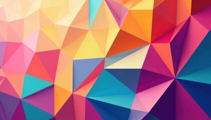 Fototapeta premium Geometric abstract shapes in vibrant hues, repeating endlessly , background, repeat, backdrop