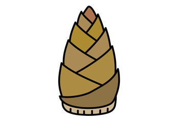 春の味覚　シンプルな筍のイラスト