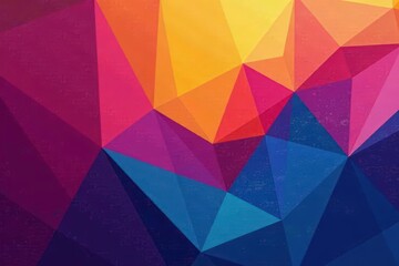 Fototapeta premium Geometric abstract shapes, vibrant color palette, print, shape