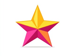Obraz premium Colorful star graphic design on white background