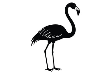Flamingo silhouette vector illustration