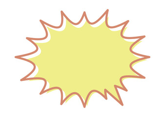 ポップなギザギザのふきだし