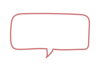 シンプルな四角い手書き風のふきだし