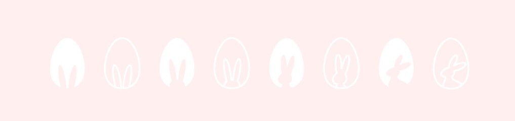 Easter egg background, Easter egg hunting. Bunny silhouette on Easter egg,Easter Silhouette, paper cut