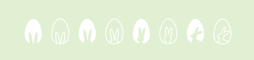 Easter egg background, Easter egg hunting. Bunny silhouette on Easter egg,Easter Silhouette, paper cut