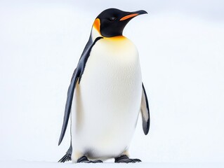 Fototapeta premium Emperor Penguin on Snowy Antarctic Ice