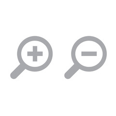 Fototapeta premium zoom in and zoom out icon
