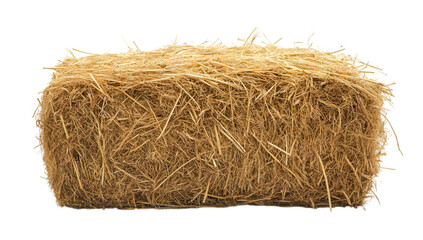 a rectangular hay bale made of tightly packed straw often used in agriculture for animal bedding feed or erosion control its natural texture and color highlight its organic material