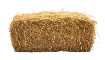 a rectangular hay bale made of tightly packed straw often used in agriculture for animal bedding feed or erosion control its natural texture and color highlight its organic material