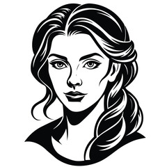 Woman vector Woman face silhouette vector