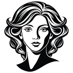 Woman vector Woman face silhouette vector