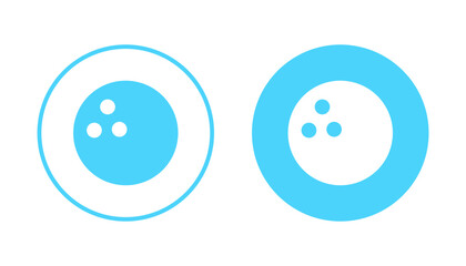 Bowling icon vector. bowling ball and pin sign and symbol.