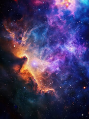Naklejka premium abstract space background nebula galaxy 