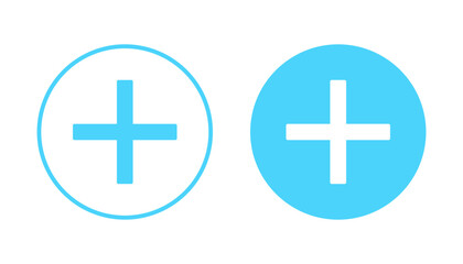 Plus icon vector. Add plus sign and symbol