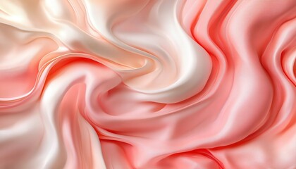 Elegant abstract rendering of flowing silk fabric in various soft colors