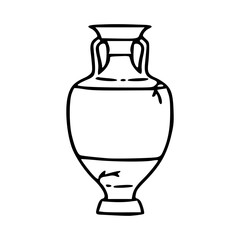 Greek vase outline vector