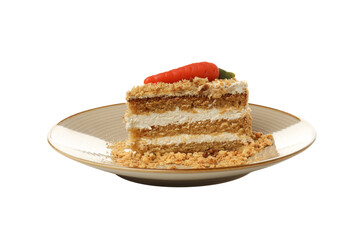 PNG, Carrot cake, isolated on white background