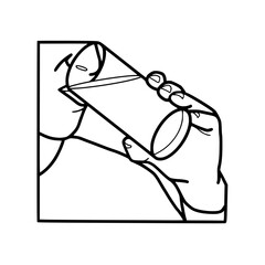 person drinking water from a glass