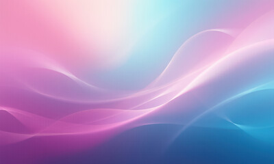 Fototapeta premium soft and vibrant neon gradient background featuring smooth waves in shades of pink and blue, creating calming and modern atmosphere. This abstract design is perfect for various creative projects
