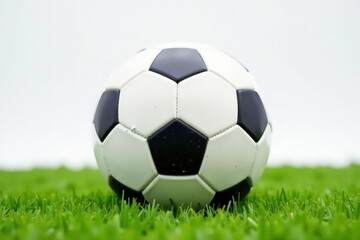 Well-worn football against pure white backdrop , competition, pass, texture