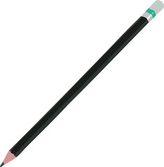 1 black wooden pencil