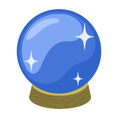 Blue sparkling magic ball