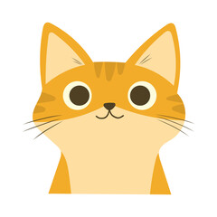 Cute orange cat illustration 