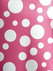 Pink and White Polka Dot Pattern Background