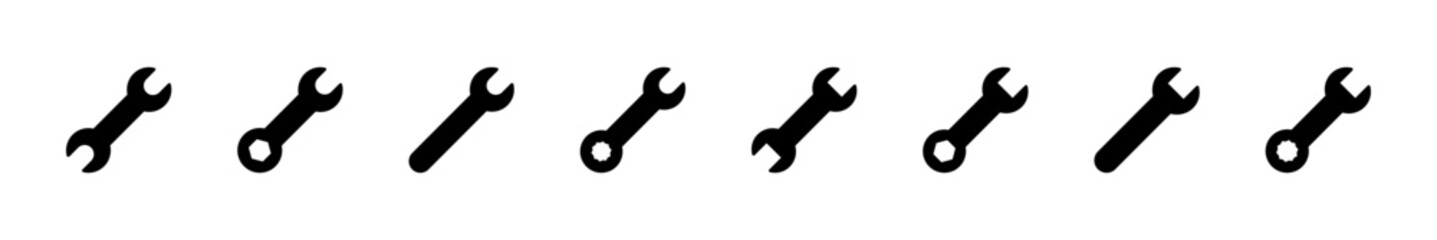 Wrench icon set. repair icon vector. tools icon vector