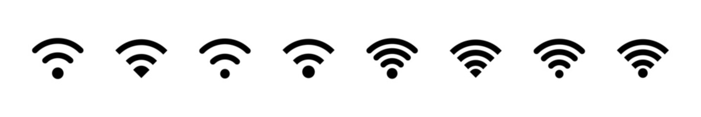 Wifi icon set. signal vector icon. Wireless  icon vector