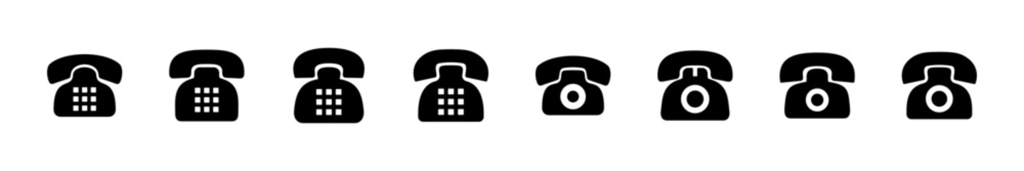Telephone icon set. phone icon vector.