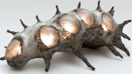 Naklejka premium Illuminated Organic Sculpture: A Modern Masterpiece