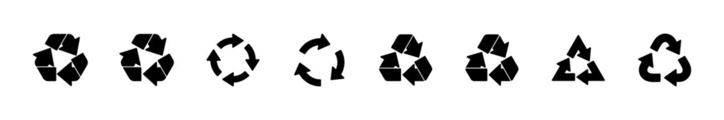 Recycle icon set. Recycling vector icon.