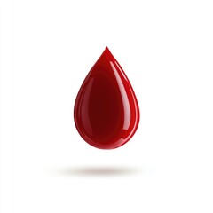 Obraz premium Red droplet on white background