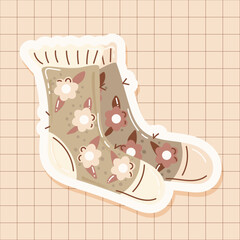 spring stickers socks fin