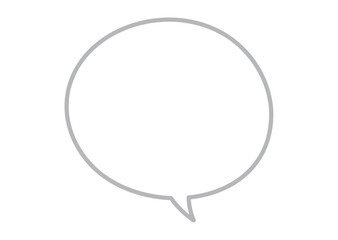 Line drawing of a simple round speech bubble