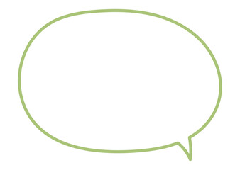 Line drawing of a simple round speech bubble