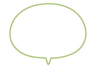 Line drawing of a simple round speech bubble