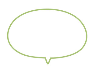 Line drawing of a simple round speech bubble