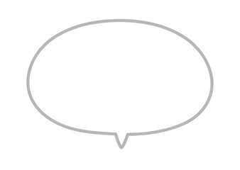 Line drawing of a simple round speech bubble