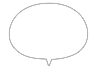 Fototapeta premium Line drawing of a simple round speech bubble