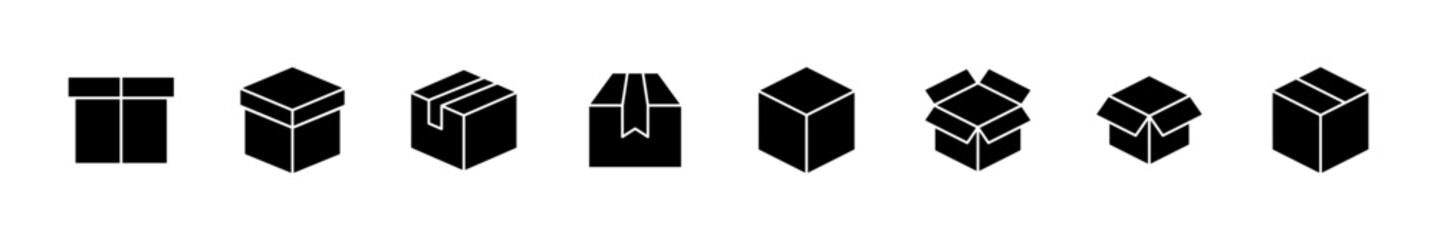 Box icon set. box vector icon, package, parcel