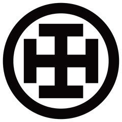 家紋です。丸に桛久留子といいます。