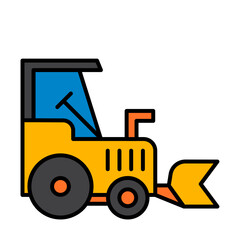Loader of Construction Machinery Icons