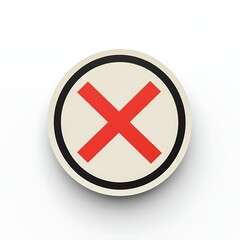 Obraz premium Red X Cancel Icon Symbol.