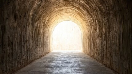 Fototapeta premium Ethereal tunnel of light, a journey through illuminating passages and glowing beams