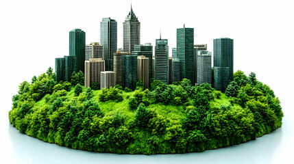 Eco City 3D Illustration