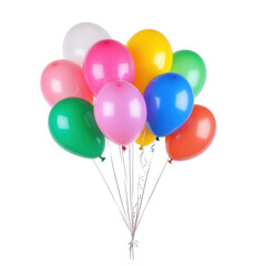 a colorful assortment of balloons including pink green blue yellow and orange gathered together symbolizing celebration and joy perfect for parties and festive occasions